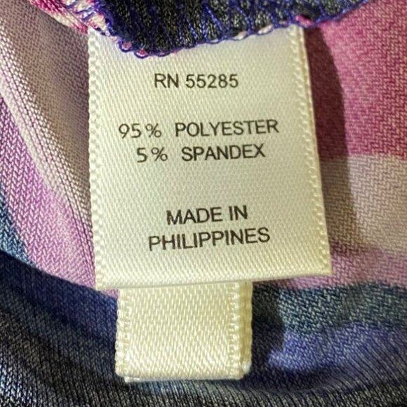 Purple Floral Long-Sleeve‎ Blouse With Bow Tie Neck Large Retro Seventies Sexy - Picture 3 of 4